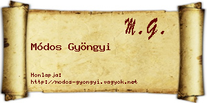Módos Gyöngyi névjegykártya