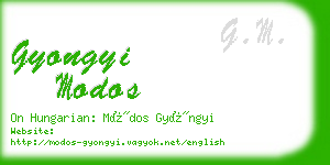 gyongyi modos business card